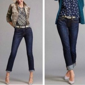 CAbi #3386 straight leg mid rise jean